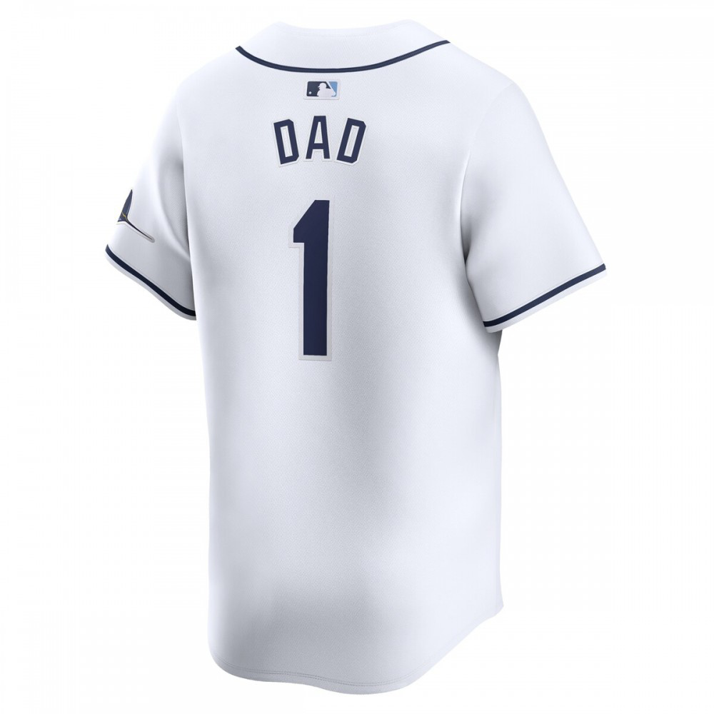 Tampa Bay Rays #1 Dad Home Limited Jersey - White-Pro Kit Vault | Brand New 26/27 Sports Jerseys
